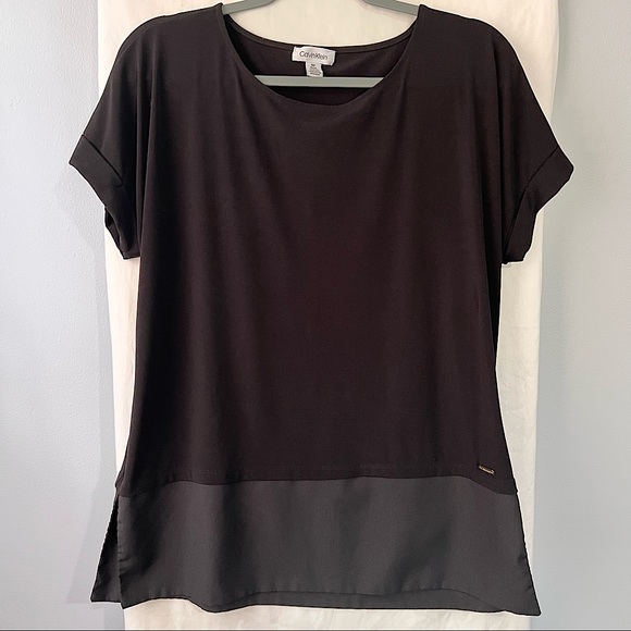 Calvin Klein Tops - Calvin Klein Black Tunic Style Top Women’s Size Medium